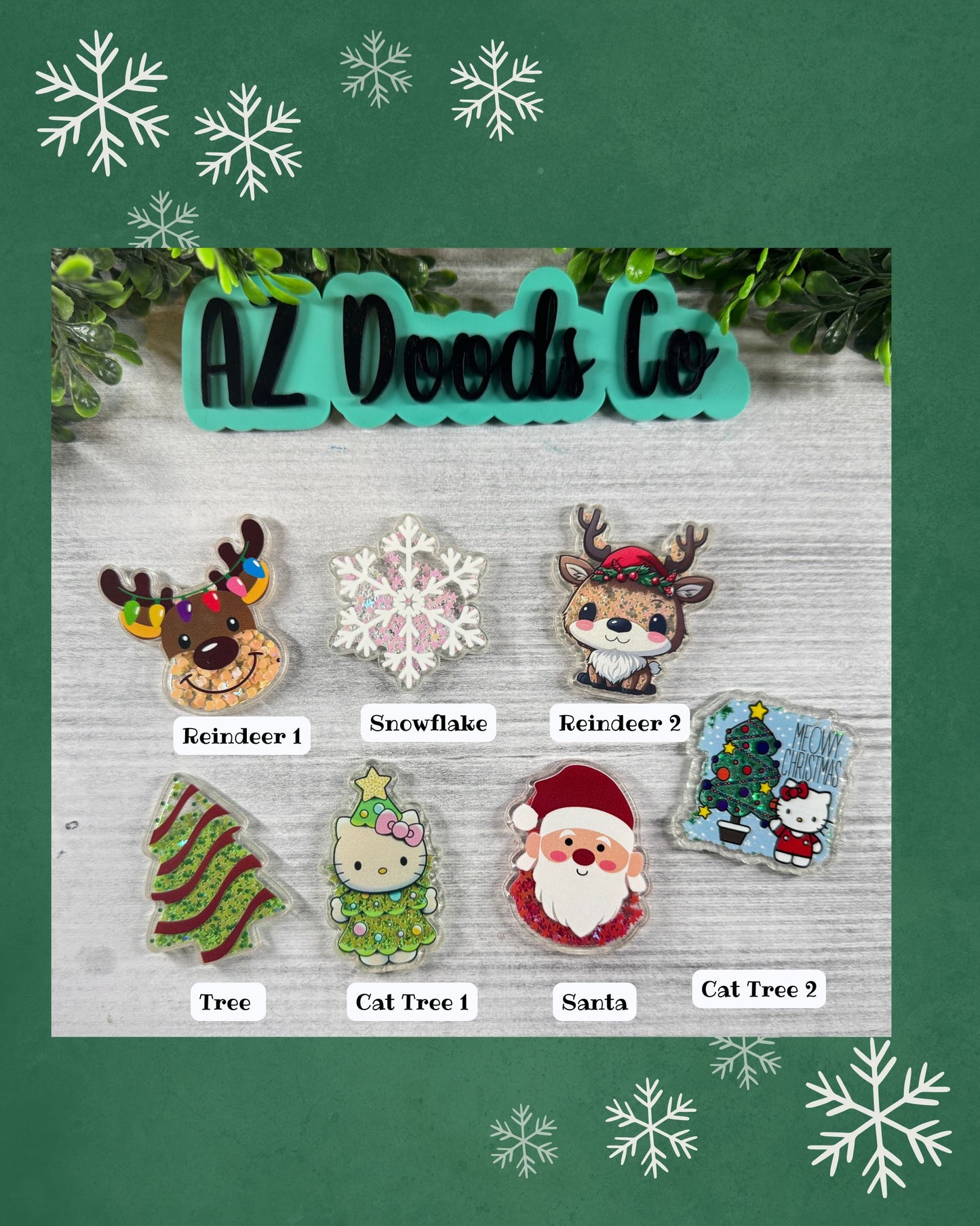 ⭐ CUSTOM Christmas Badge Reel – Choose Your Acrylic