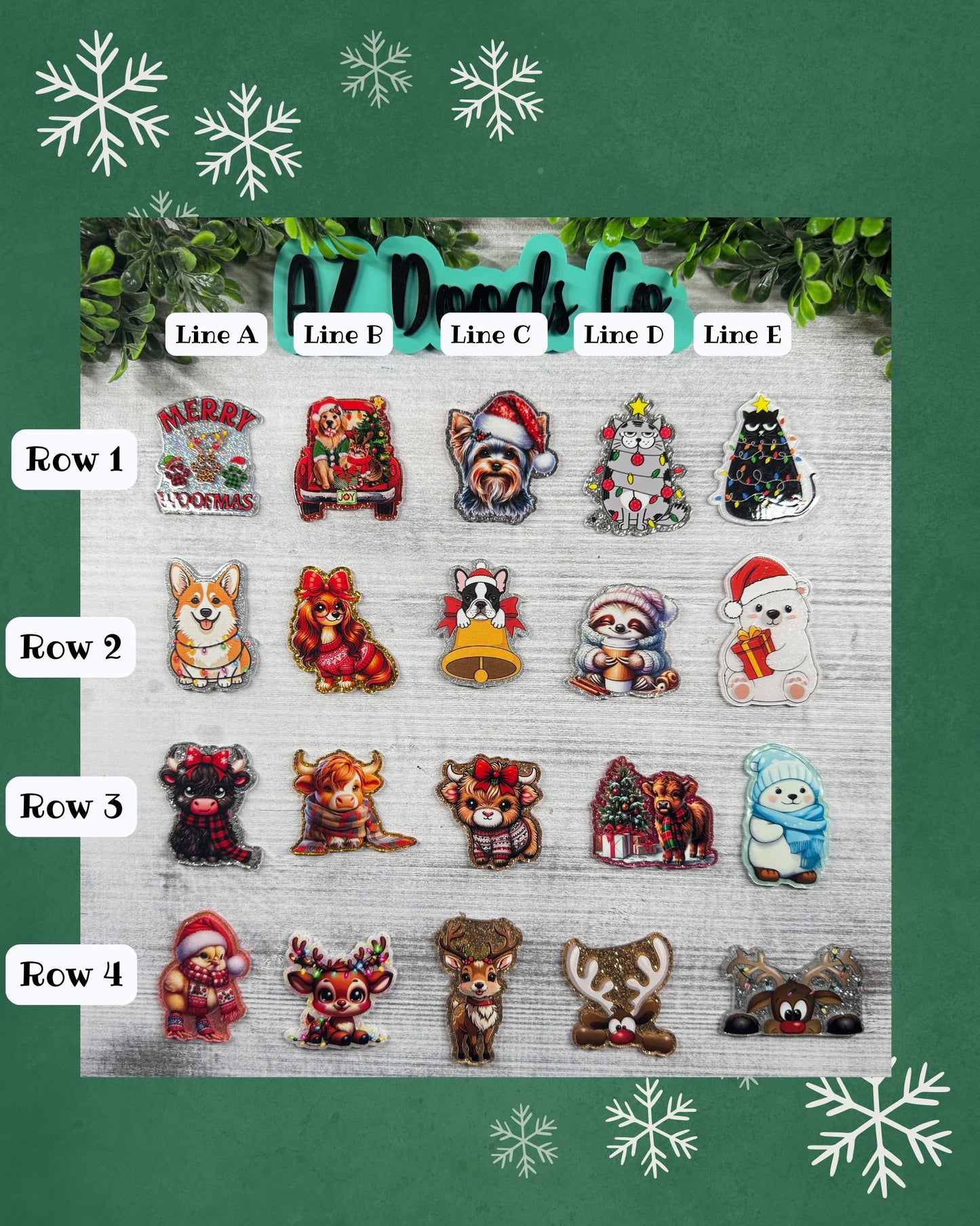 ⭐ CUSTOM Christmas Badge Reel – Choose Your Acrylic